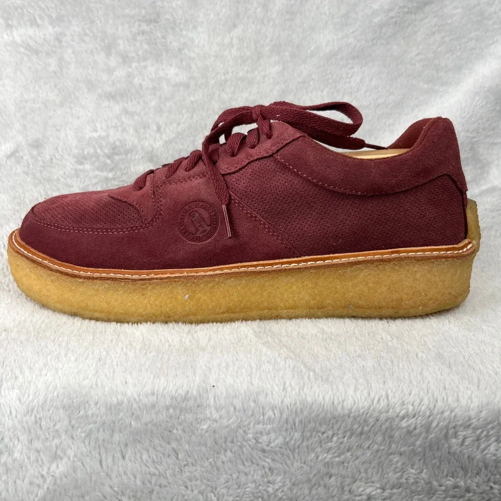 Clarks x Kith Sandford Oxblood Low Suede Sneakers 10.5 Burgundy Mens Crepe‎ Sole